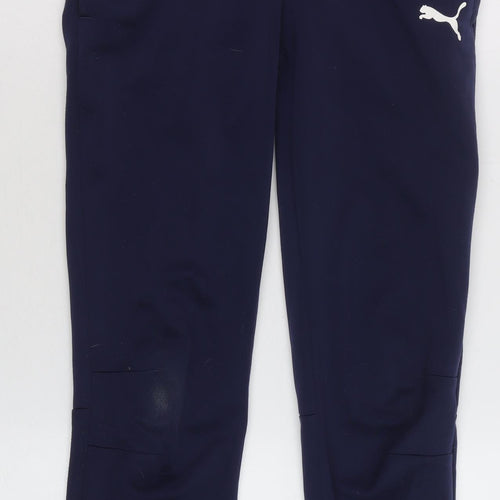 Puma Boys Blue 11-12 Years Track Pants Regular Fit Tapered Sports Trousers
