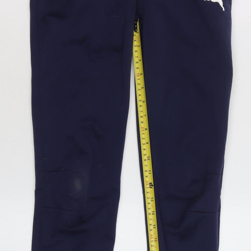 Puma Boys Blue 11-12 Years Track Pants Regular Fit Tapered Sports Trousers