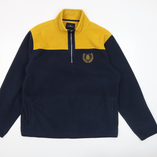 Marks and Spencer Blue Harbour Men’s Navy Fleece 1/4 Zip Sweatshirt L
