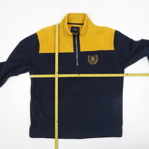 Marks and Spencer Blue Harbour Men’s Navy Fleece 1/4 Zip Sweatshirt L