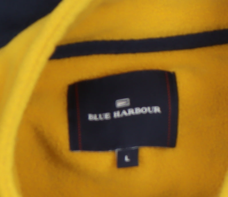 Marks and Spencer Blue Harbour Men’s Navy Fleece 1/4 Zip Sweatshirt L
