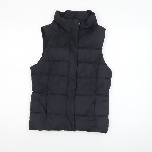 Gap Women's Black Puffer Quilted Sleeveless Waistcoat Size S