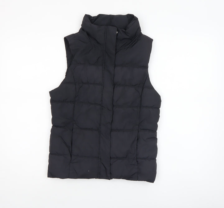 Gap Women's Black Puffer Quilted Sleeveless Waistcoat Size S