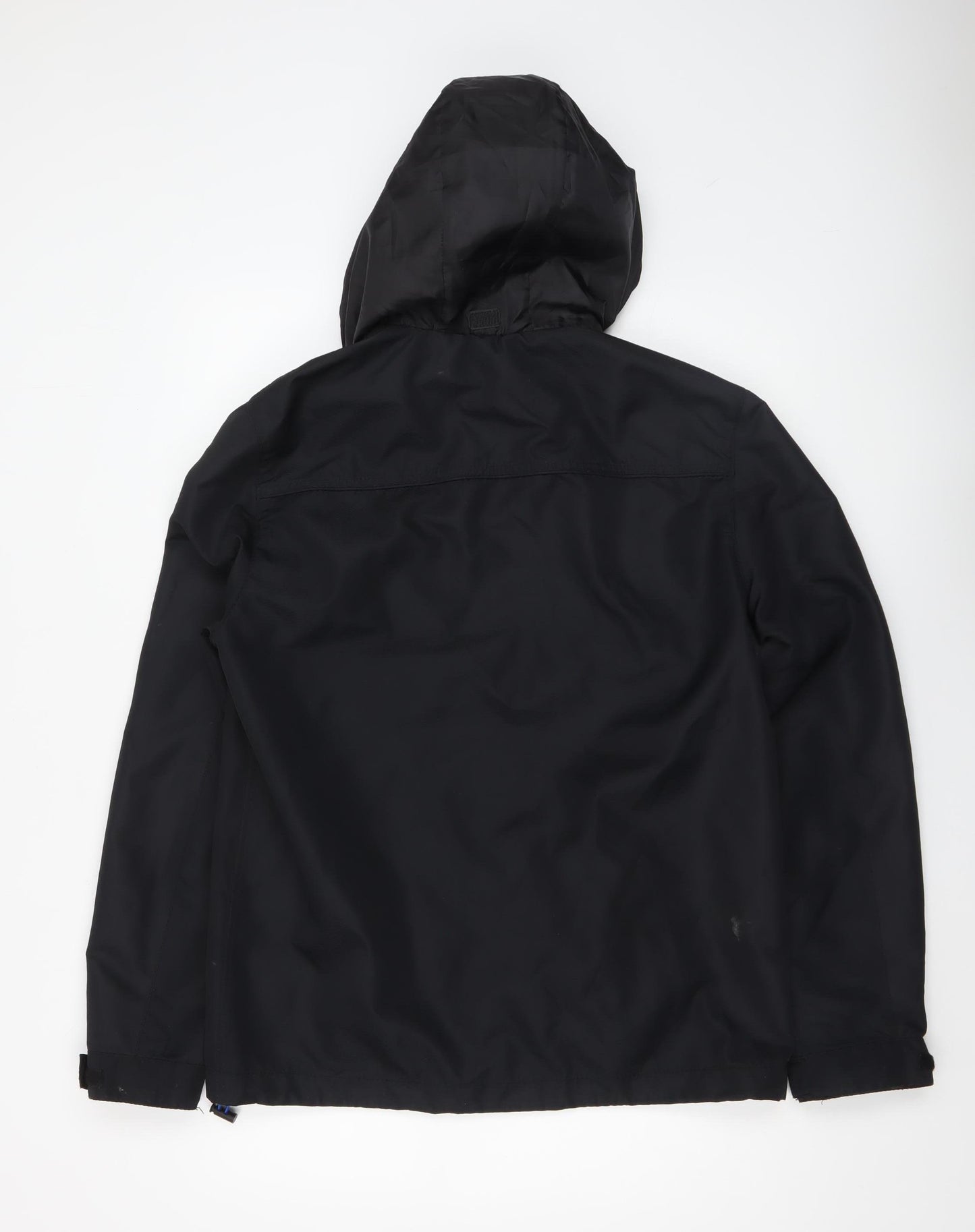 F&F Men's Black Waterproof Hooded Parka Jacket Size M