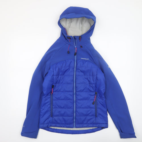 Craghoppers Women Blue Size 10 Hooded Softshell Puffer Jacket
