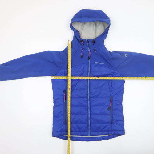 Craghoppers Women Blue Size 10 Hooded Softshell Puffer Jacket