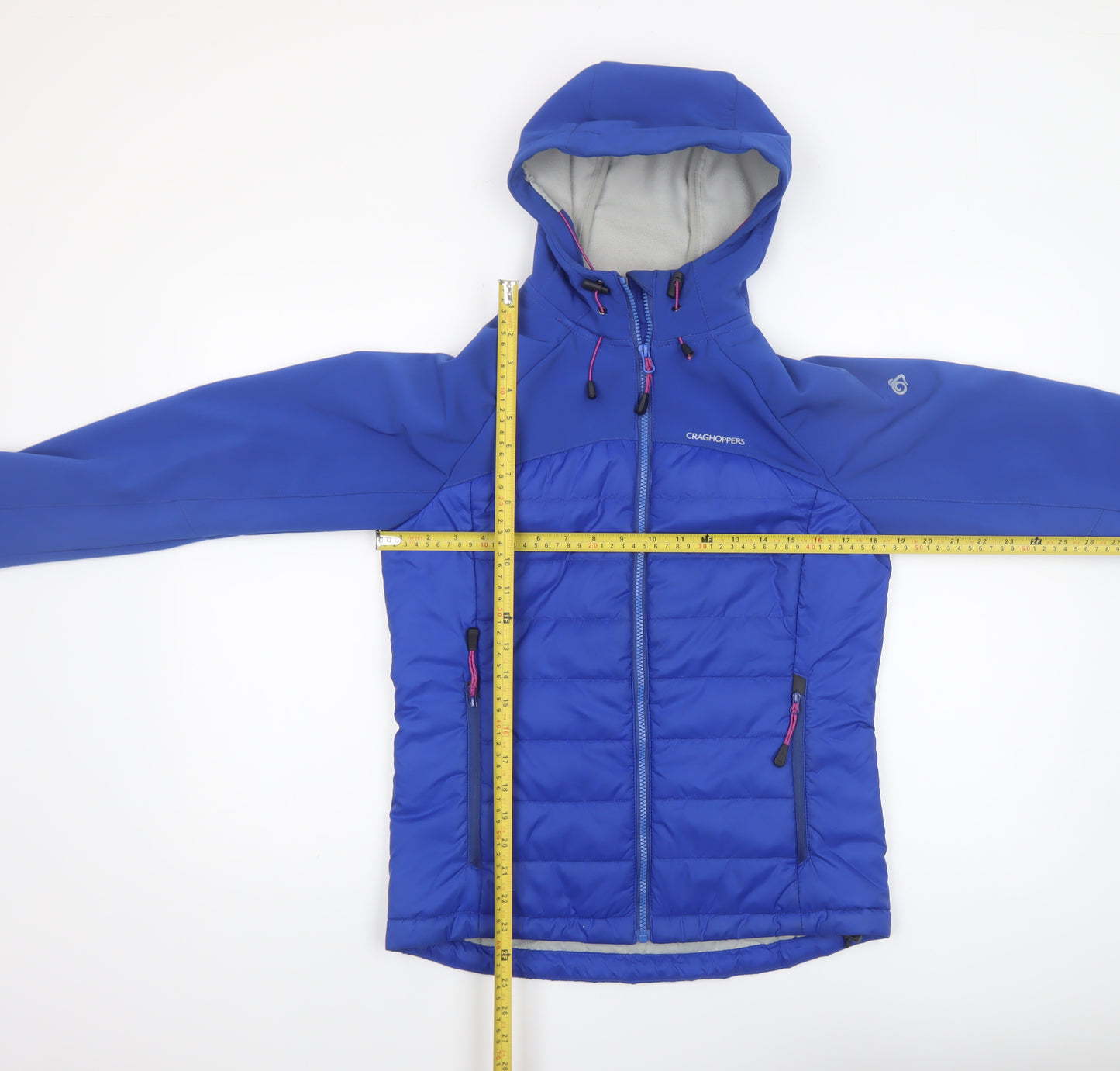 Craghoppers Women Blue Size 10 Hooded Softshell Puffer Jacket