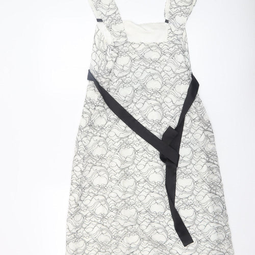 Allison Women's Ivory Lace A-Line Knee Length Dress Size 14