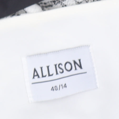 Allison Women's Ivory Lace A-Line Knee Length Dress Size 14