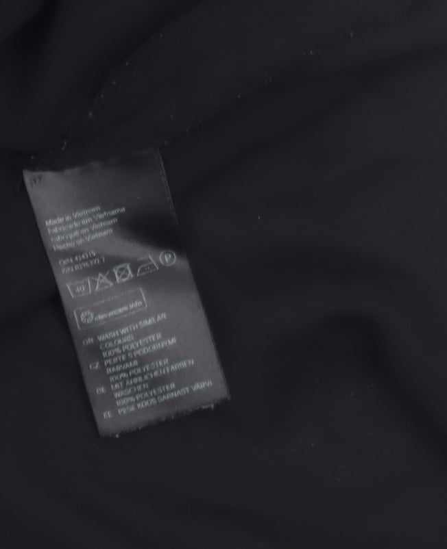 H&M Women Black Sleeveless V-Neck Chiffon Blouse Size 10