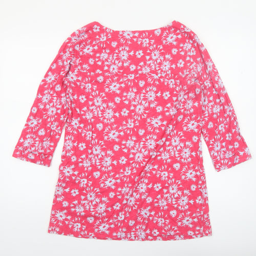 Lily & Me Women’s Pink Floral 3/4 Sleeve Tunic Top Size 12
