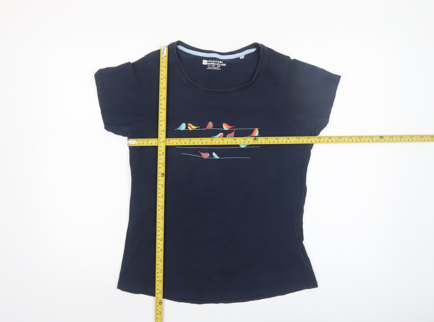 Mountain Warehouse Womens Blue Birds Print Cotton T-Shirt Size 14