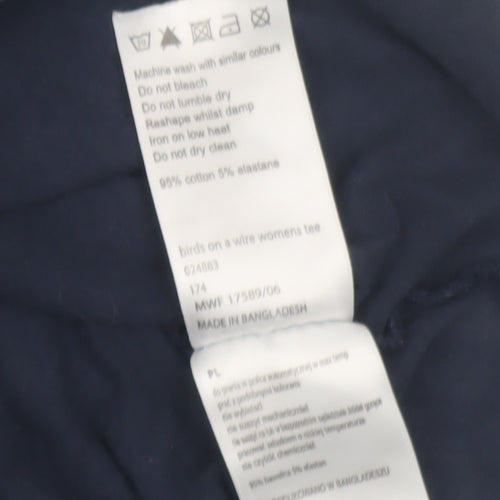 Mountain Warehouse Womens Blue Birds Print Cotton T-Shirt Size 14