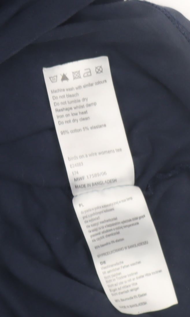 Mountain Warehouse Womens Blue Birds Print Cotton T-Shirt Size 14