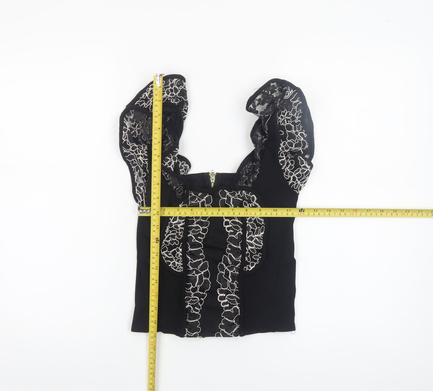 River Island Women's Black Lace Camisole Blouse Size 10