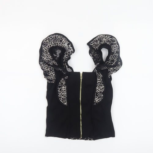 River Island Women's Black Lace Camisole Blouse Size 10