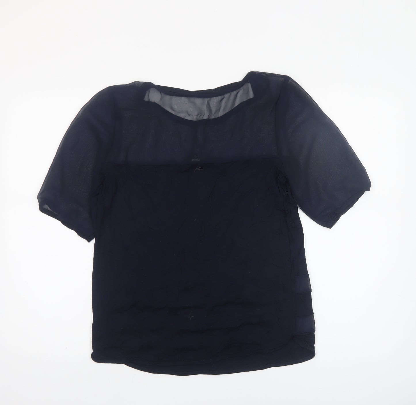 Next Women’s Blue Beaded Sheer Tunic Blouse Size 12