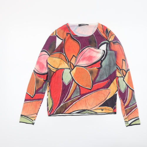 Gollehaug Women’s Multicoloured Floral Pullover Jumper Size 8
