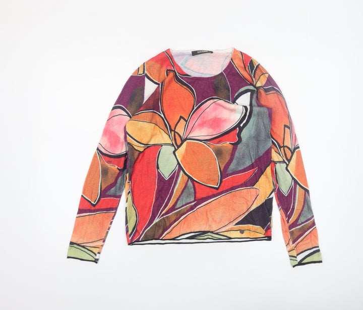 Gollehaug Women’s Multicoloured Floral Pullover Jumper Size 8