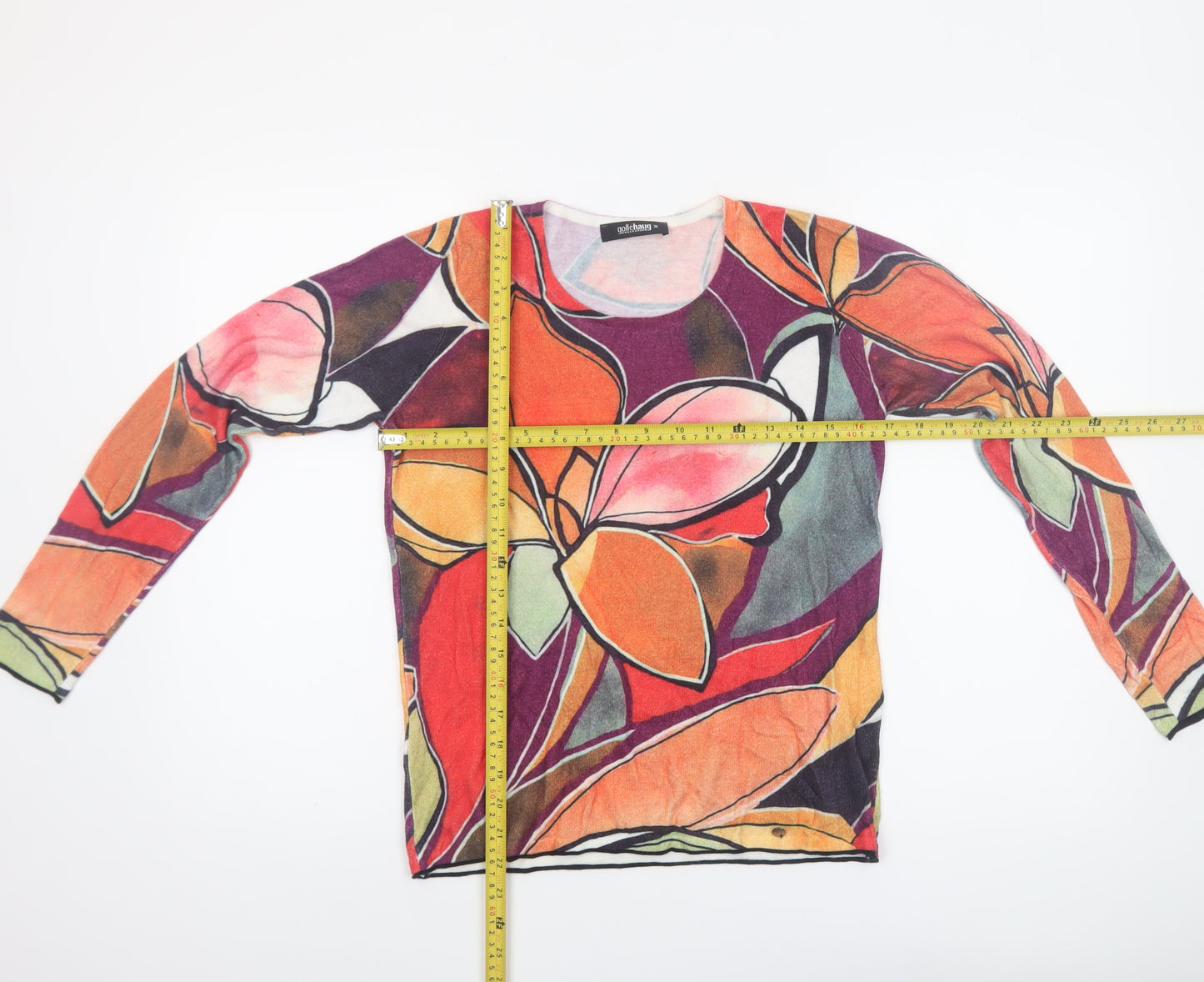 Gollehaug Women’s Multicoloured Floral Pullover Jumper Size 8