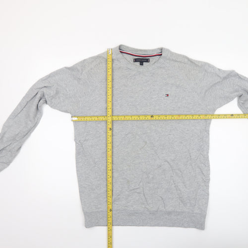 Tommy Hilfiger Men's Grey Crew Neck Cotton Sweatshirt M