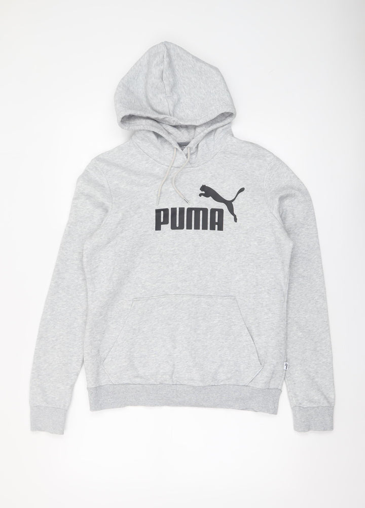 Puma Women's Grey Pullover Hoodie Size 14 Hooded Sweatshirt