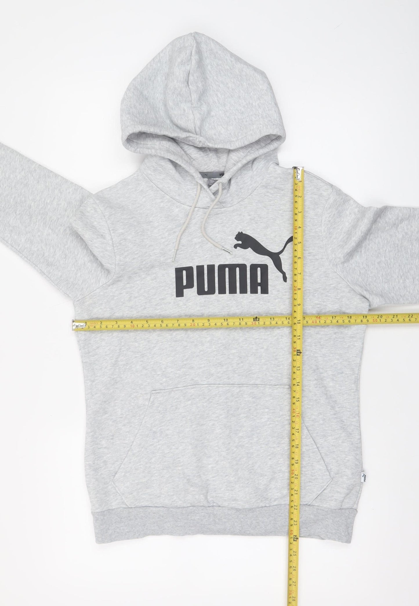 Puma Women's Grey Pullover Hoodie Size 14 Hooded Sweatshirt