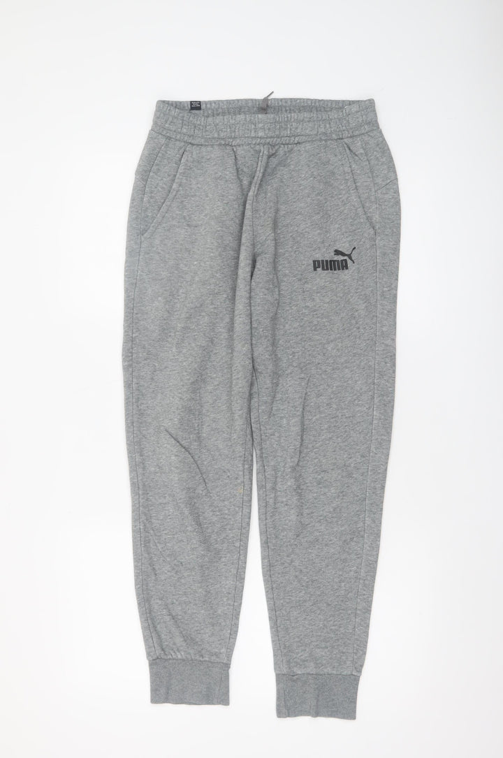 Puma Men's Grey Jogger Sweatpants Size S Regular Fit Casual Sportswear