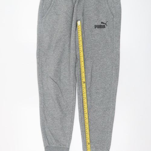Puma Men's Grey Jogger Sweatpants Size S Regular Fit Casual Sportswear