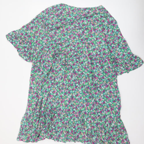 CURVEWOW Women's Multicoloured Floral A-Line Dress Size 20