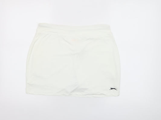 Slazenger Womens White Skort Size 14 Stretch Sports Tennis Skirt