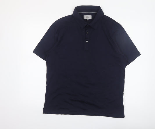 Marks and Spencer Mens Blue Regular Fit Cotton Polo Shirt M