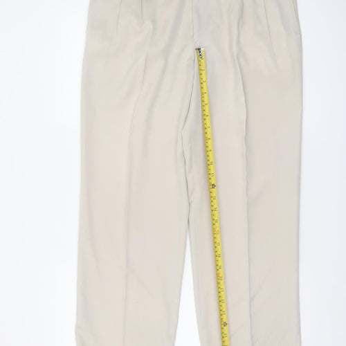 Bertolucci Men's Beige Pleated Dress Trousers Size 34W 29.5L