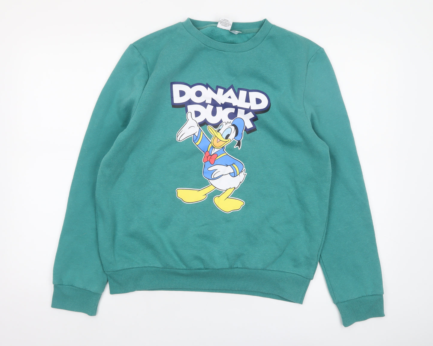 Disney Women’s Green Donald Duck Pullover Sweatshirt Size M