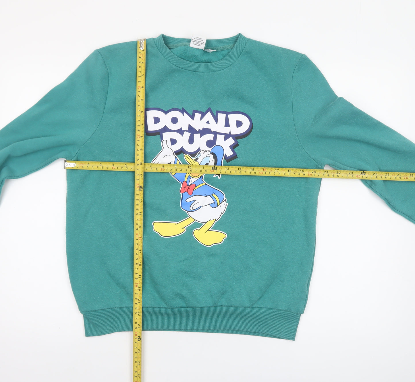 Disney Women’s Green Donald Duck Pullover Sweatshirt Size M