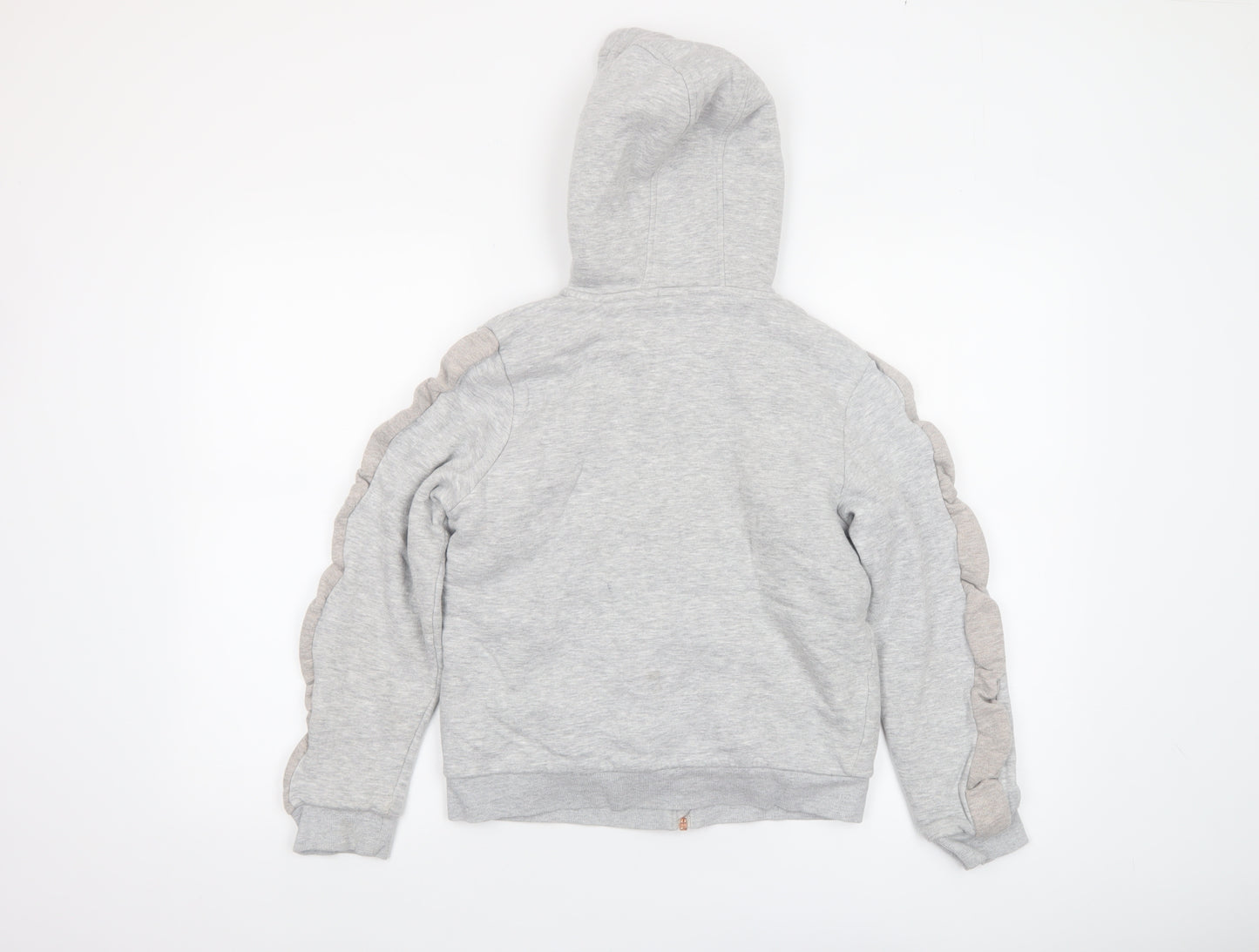 Marks and Spencer Girls Grey Full Zip Fleece Lined Hoodie 11-12 Years