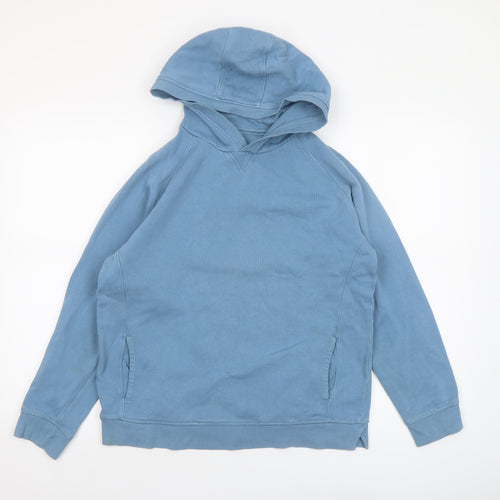 John Lewis Boys Blue Pullover Hoodie 12 Years 100% Cotton Casual