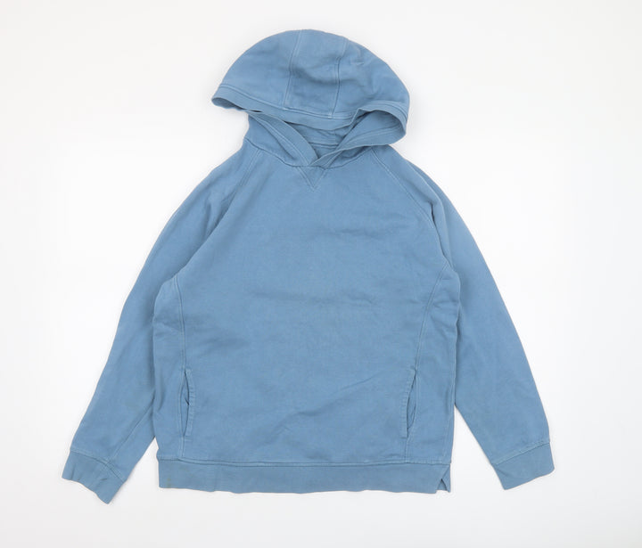 John Lewis Boys Blue Pullover Hoodie 12 Years 100% Cotton Casual