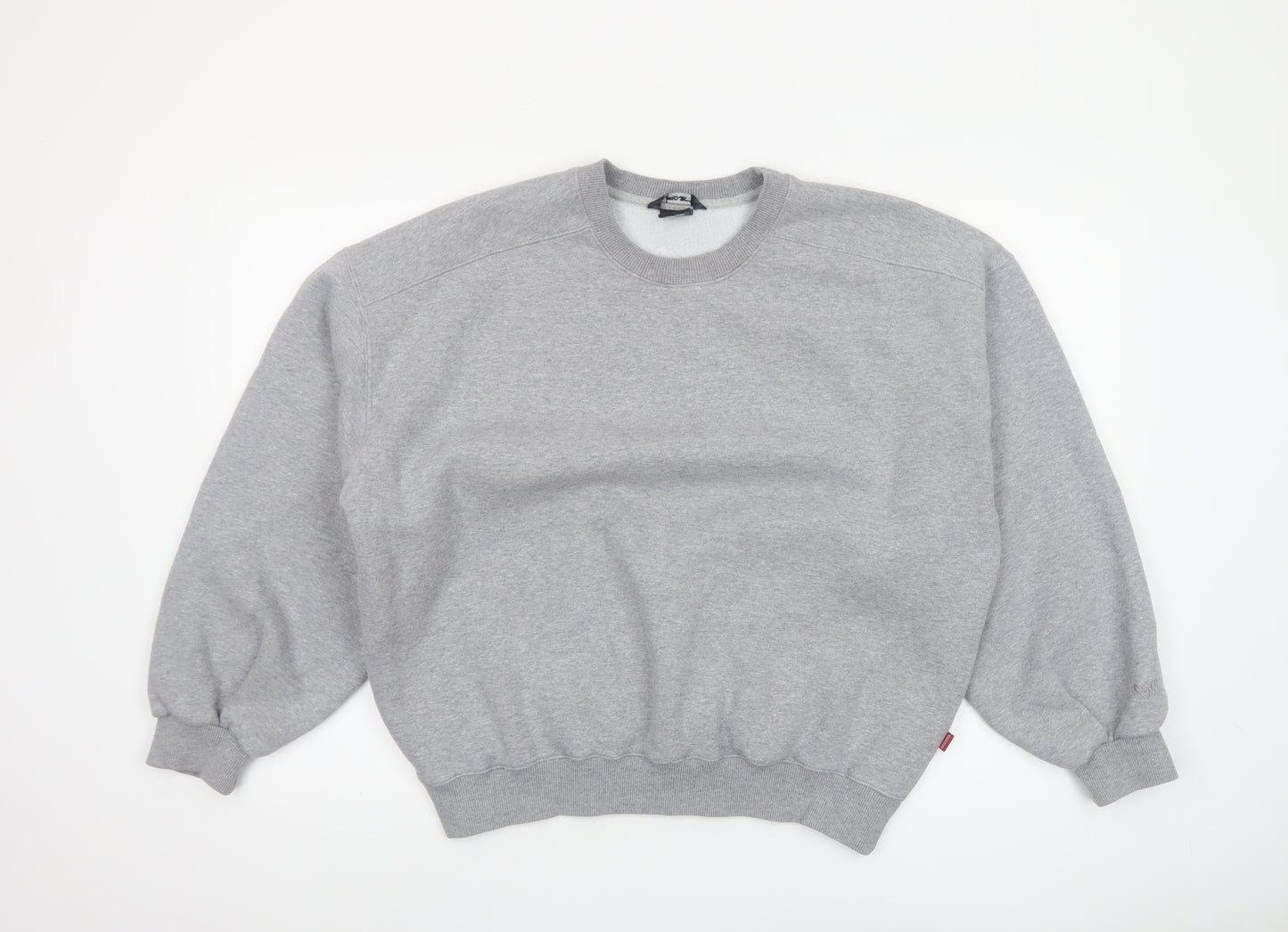 WU Project Grey Crew Neck Sweatshirt Women Small Fleece Lined Pullover