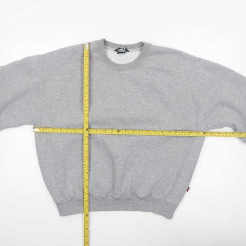WU Project Grey Crew Neck Sweatshirt Women Small Fleece Lined Pullover