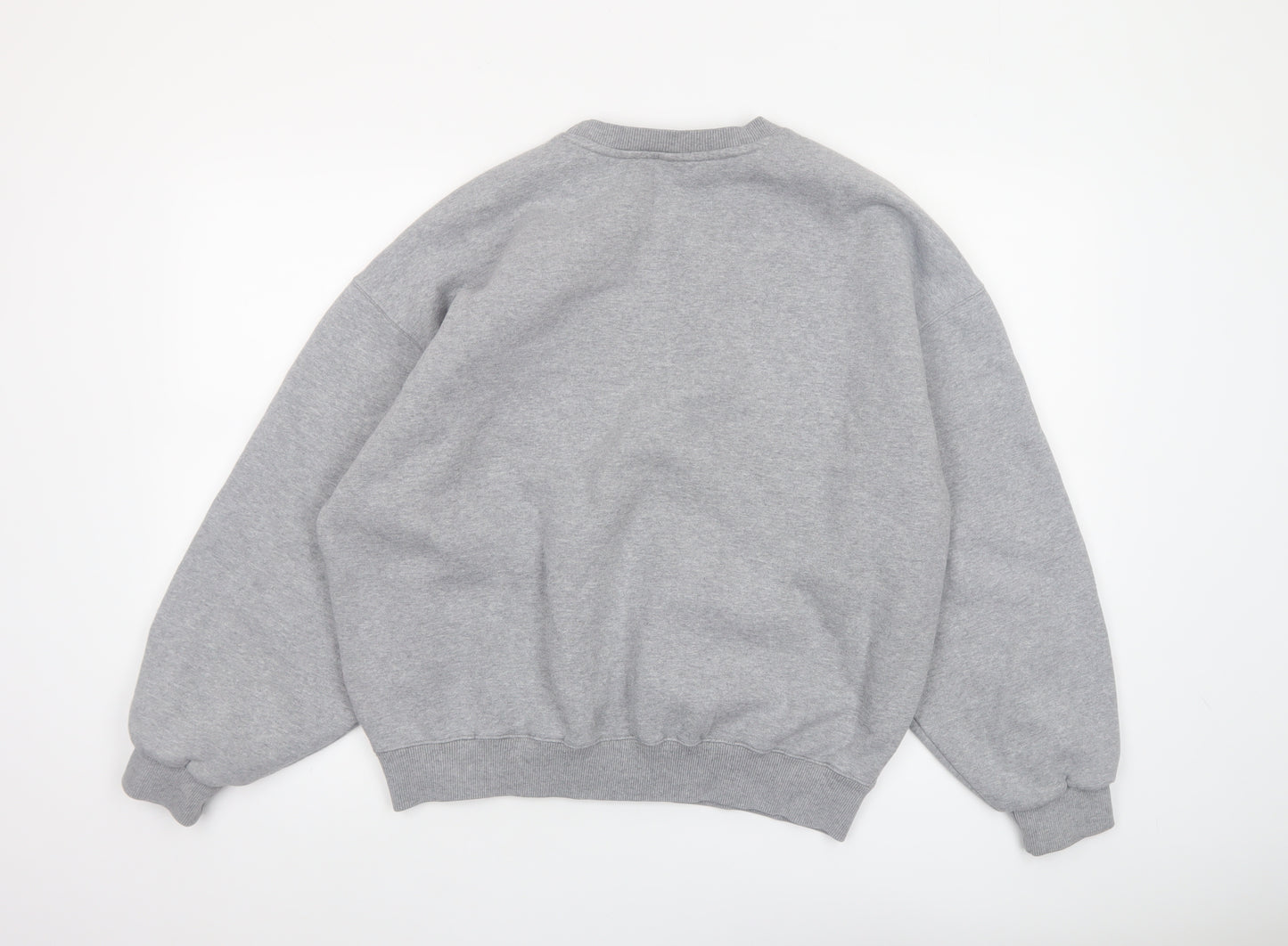 WU Project Grey Crew Neck Sweatshirt Women Small Fleece Lined Pullover