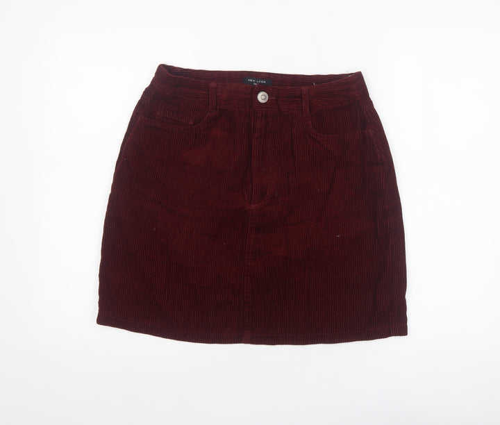 New Look Women’s Brown Corduroy Short Skirt Size 10 Tall