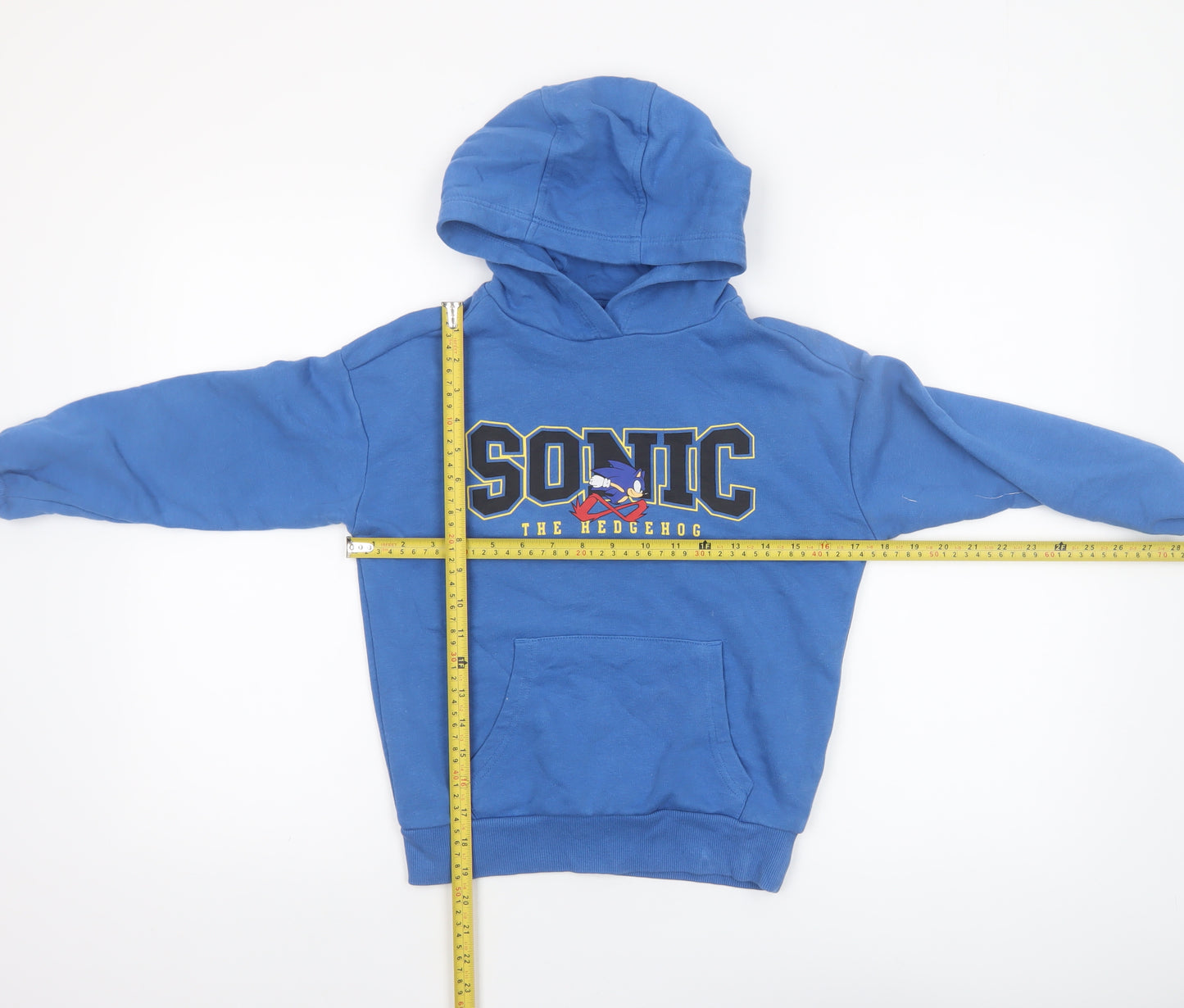 Sega Boys Blue Sonic the Hedgehog Pullover Hoodie 7-8 Years