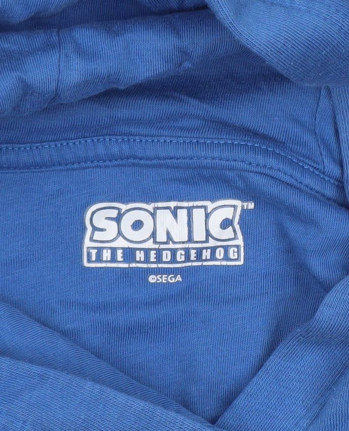 Sega Boys Blue Sonic the Hedgehog Pullover Hoodie 7-8 Years