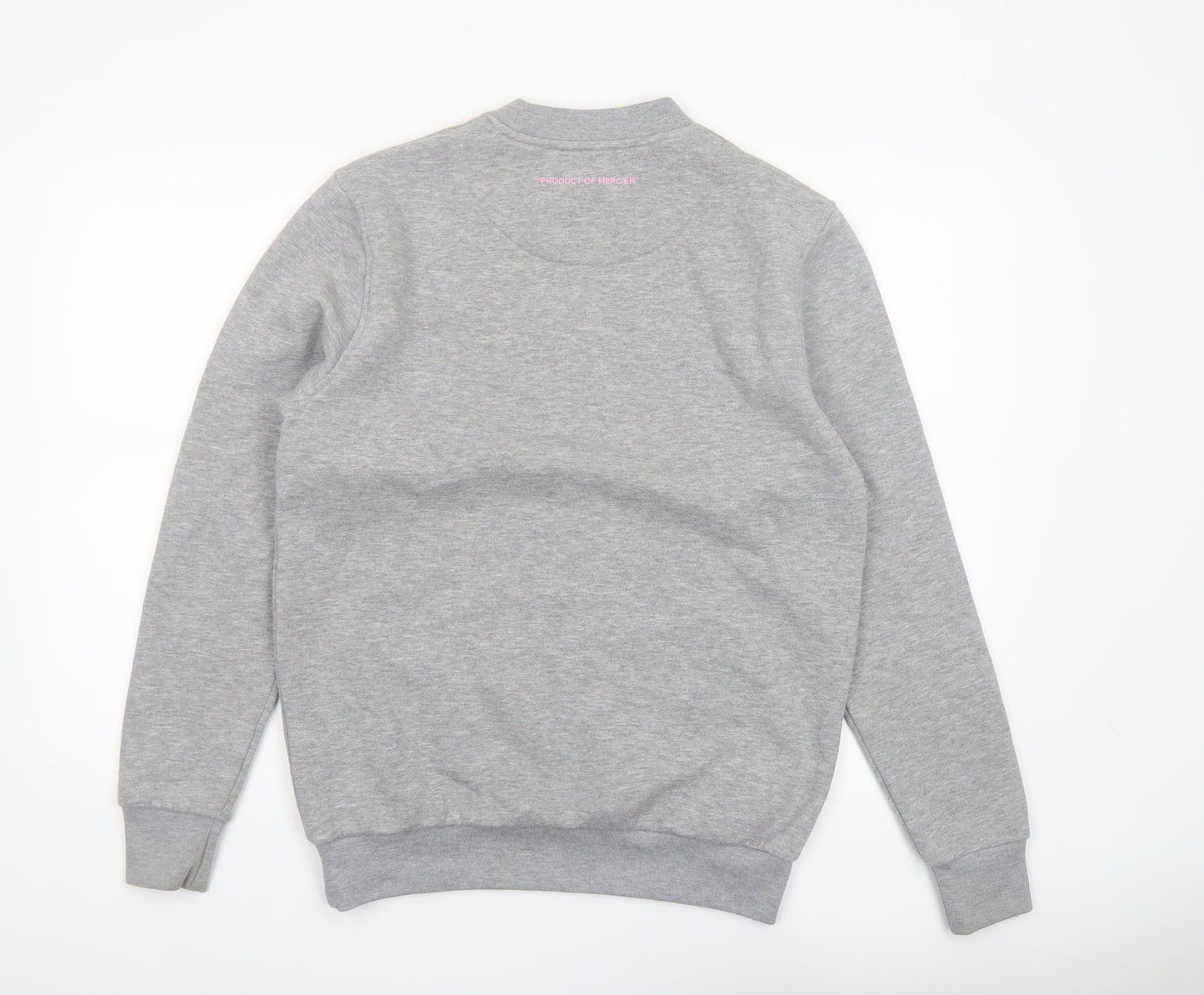 Mercier Men's Grey XS Regular Fit Logo Sweatshirt
