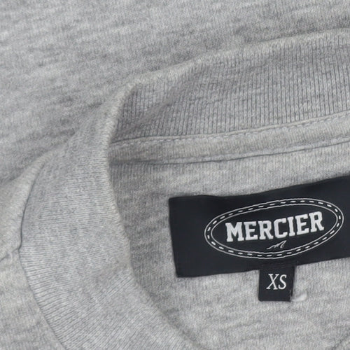 Mercier Men's Grey XS Regular Fit Logo Sweatshirt