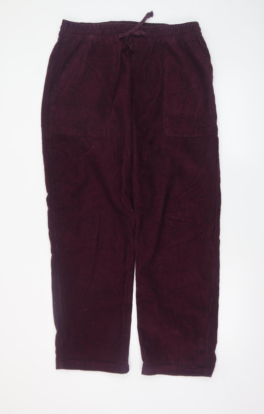 Service Works Womens Purple Corduroy Cargo Trousers XL