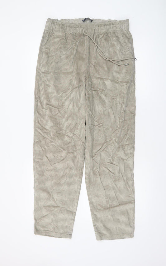 ASOS Design Women’s Beige Corduroy Drawstring Trousers S
