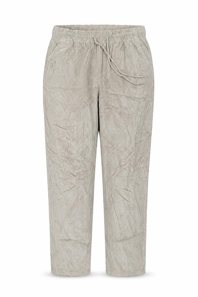 Front view of ASOS Design Women’s Beige Corduroy Drawstring Trousers S