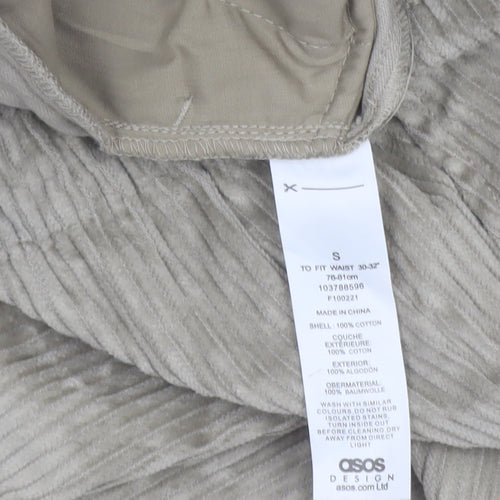 ASOS Design Women’s Beige Corduroy Drawstring Trousers S